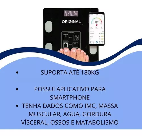 Báscula corporal digital de bioimpedancia para baño profesional, color  negro, voltaje de batería