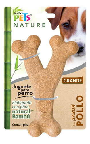 Juguete Hueso Triple Bambu Gd Sabor Pollo Perro Fancy Pets