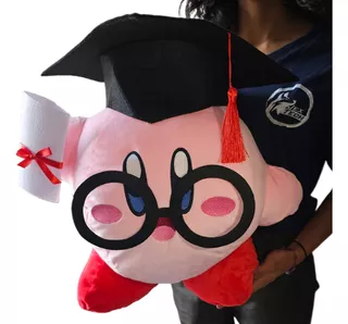 Peluche Anime Kirby Con Toga Graduacion Regalo Detalle 39cm