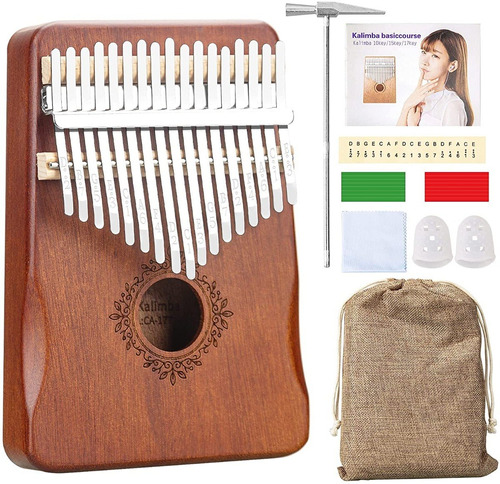 17 Teclas Kalimba Instrumento Musical , Madera Piano De Mano