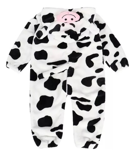 Um Macacão De Pijama, Capuz, Macacão, Estampa De Bebê, Vacas