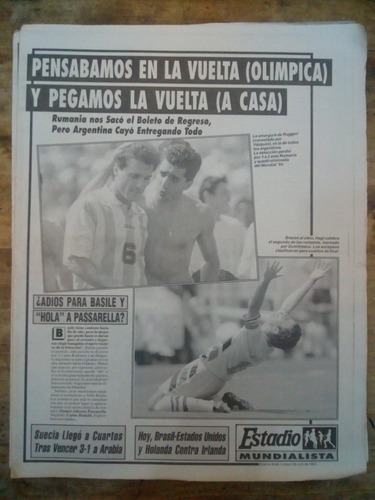 Crónica Estadio Mundialista Lunes 4 De Julio 1994 (cr94)