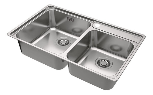 Cuba Dupla Franke De Sobrepor Bell Balcão Para Cozinha 86x48 Cor Inox