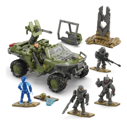 Mega Construx Halo, Warthog del Fleetcom, Juguete Construcción, Juguetes para Niños de 13 años en adelante 462