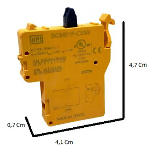 Bloco De Contato Monitorado Emerg Bcm01f-csw 1nf Weg