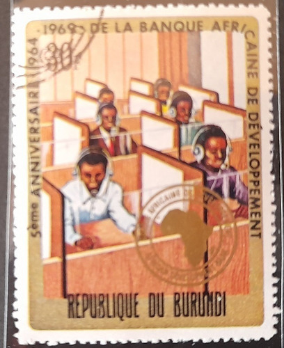 Sellos Postales - Burundi - Aniv. Del Banco De Africa 1969 (Usado)