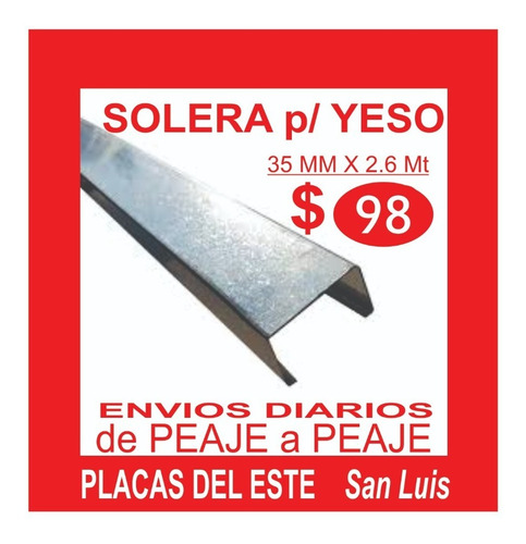 Solera Para Yeso 35/260 Mejor Precio Placas Del Este