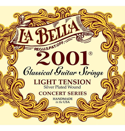 Encordado La Bella 2001l Light Tension Guitarra Clasica