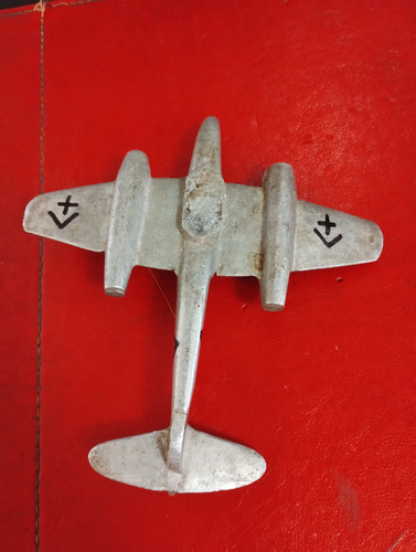 Antiguo Avion De Juguete A Escala Aluminio Gloster Meteor Aluminio (Usado)