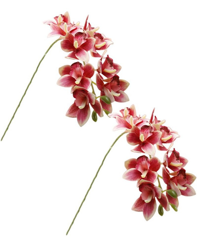 Xzjmy Flores Artificiales De Orquídea Artificial 3d, Flores