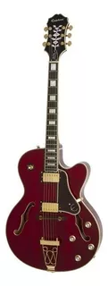 Guitarra eléctrica Epiphone Archtop Joe Pass Emperor II Pro hollow body de arce 2018 wine red con diapasón de palo de rosa