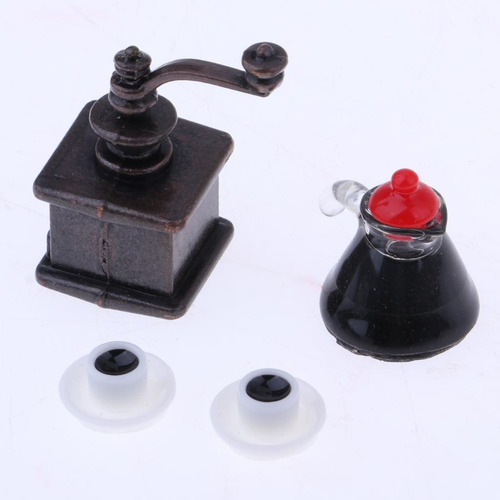 Cafetera Con Tazas De Cafetera Accesorios En Miniatura De