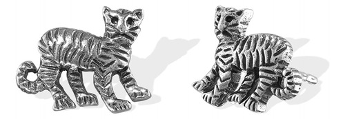 Boma Jewelry - Pendientes De Plata De Ley Con Diseño De Tigr
