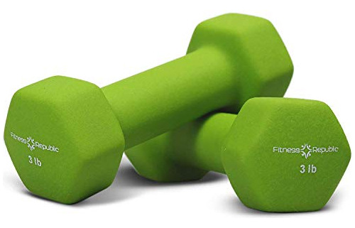 Fitness Republic Juego De 2 Mancuernas De Neopreno, Antidesl