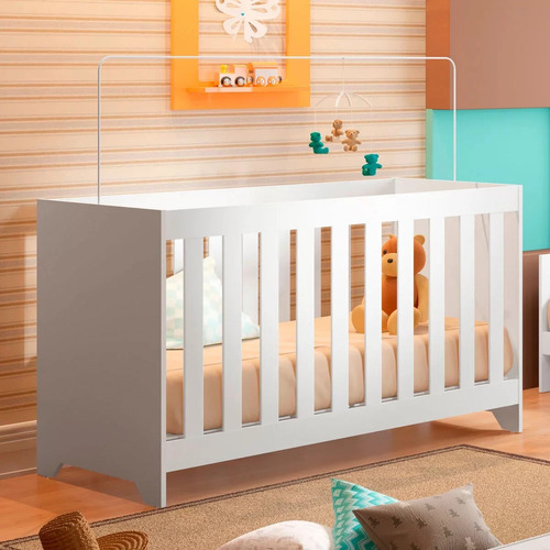 Berço Mini Cama 3 Em 1 Bbi-51 Ditália Móveis Branco Fgwt