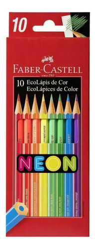 Lápis De Cor 10 Cores Neon Faber Castell