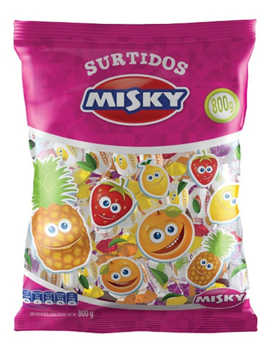 3 Bolsas Caramelos Masticables  Misky X 800g.- Arielito Kids