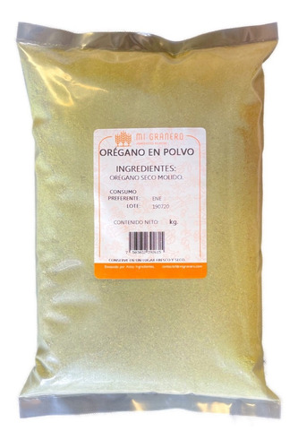 Orégano Molido En Polvo 500 Gramos 