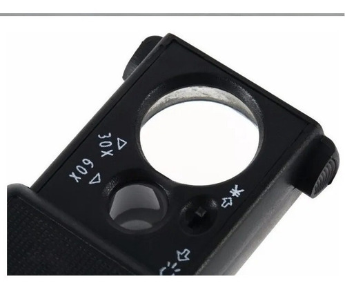 Lupa Joyero 21 Mm Y 12mm Luz Led Y Uv 30x 60x Retractil