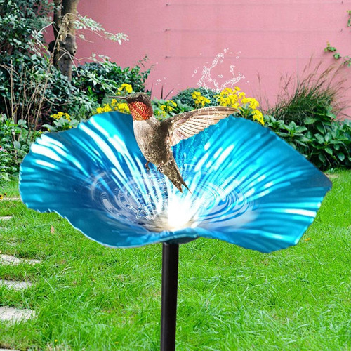 Baños Para Pájaros Para Exteriores, De Metal, Para Azul