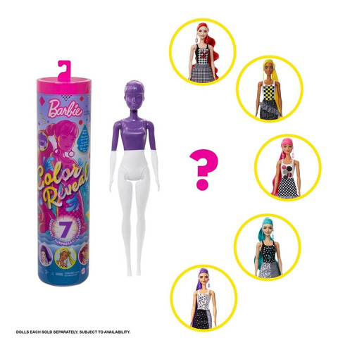 Barbie Color Reveal Color-block Series Mattel Original 100%