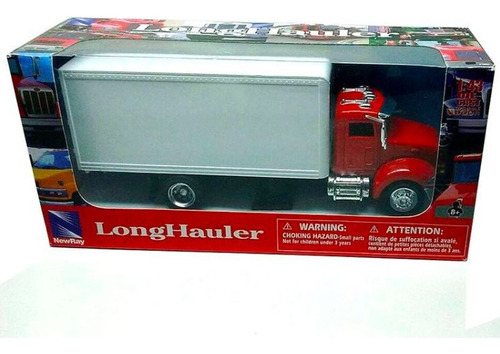 Caminhão Baú Peterbilt Cabine Metal 1:43 Vermelho