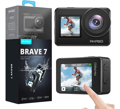 Cámara De Acción Akaso Brave 7, 4k-30fps, 20mp, Con Wifi