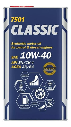 Aceite Mannol Classic 10w40 4lts (semisíntetico)
