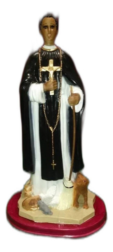 San Martín De Porres, Figura De Resina, 30x16.5x13cm