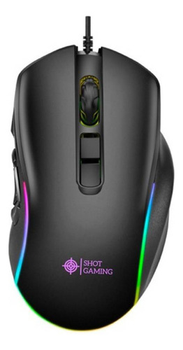 Mouse Gamer Shot Pro Series Usb Shot-m850 C/pesas 7200 Dpi Color Negro