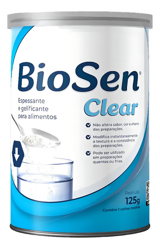 Espessante Alimentar Biosen Clear 125gr Sem Sabor