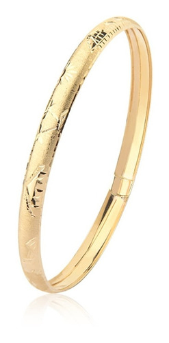 Pulseira Bracelete Oca Egípcia Ouro 18k M8