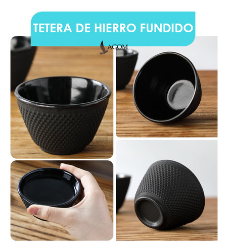 Juego De Teteras De Hierro Fundido De 300ml Tazas De Té De