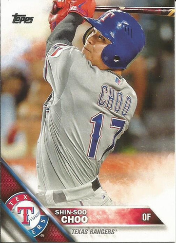 Barajita Shin Soo Choo Topps 2016 #309 Texas Rangers