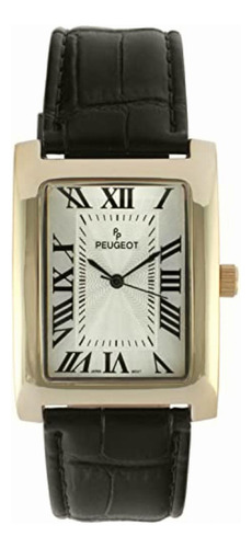 Peugeot Vintage Rectangular 2051gbk Reloj Casual De Cuarzo,