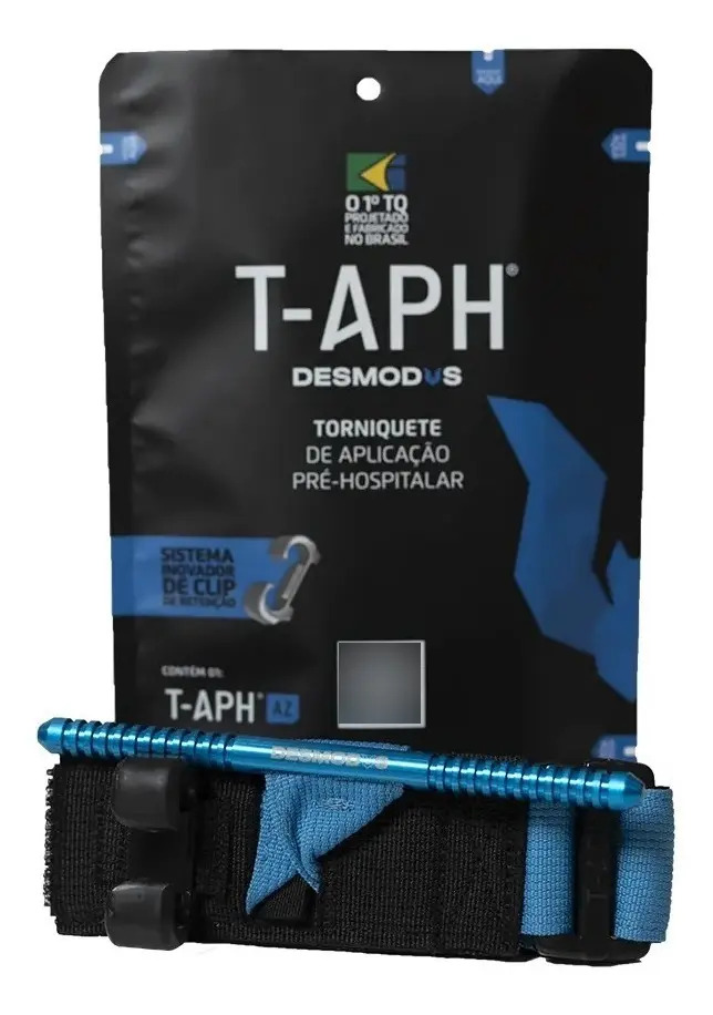 T-aph Torniquete Nacional Desmodus Aplicação Pré-hospitalar Cor Azul