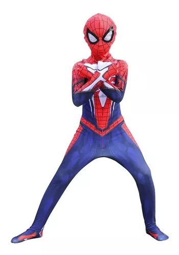 Fantasia Infantil Homem-Aranha Game ps4/ ps5 Cosplay Crianças Traje Lu