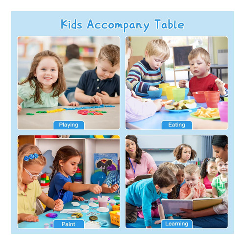 Mesa Para Niños Lullispace Y 2 Sillas, Mesa Y Silla Para De