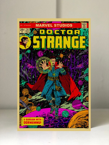 Doctor Strange Cuadro Comic 20x30cm Regalo Marvel Poster
