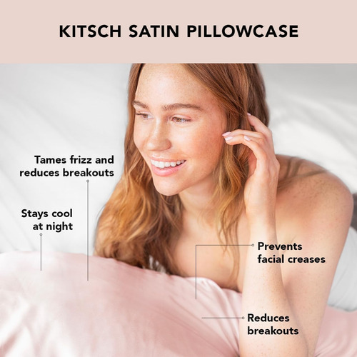 Funda De Almohada 100% De Satén Con Cierre Super Suave Queen