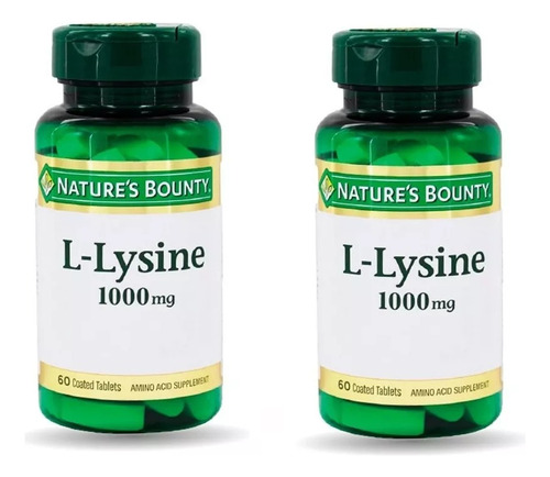 Nature's Bounty L Lysine Lisina 1000 Mg  Promo X 2 Frascos
