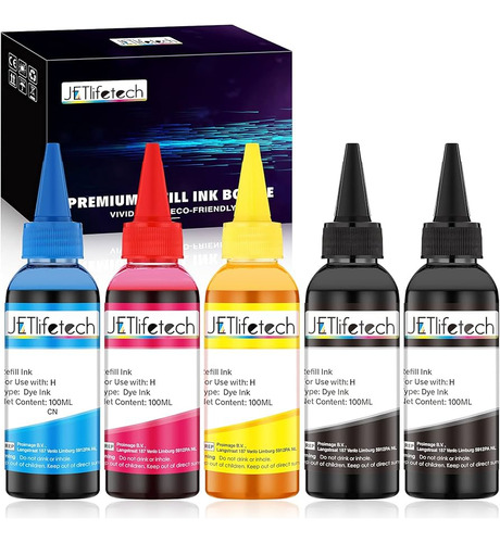Kit De 5 Recarga De Tinta Universal Para Hp920 Y Series