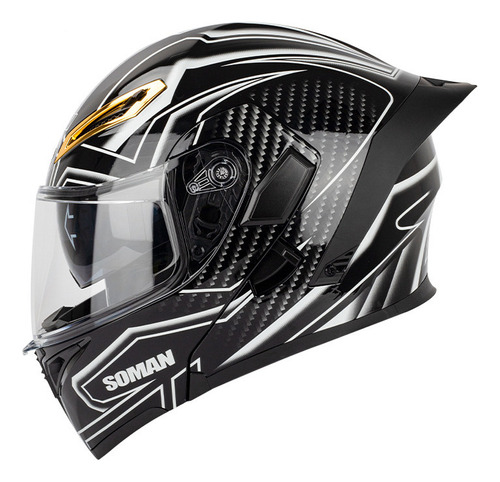 Casco De Moto, Casco Completo, Doble Lente.