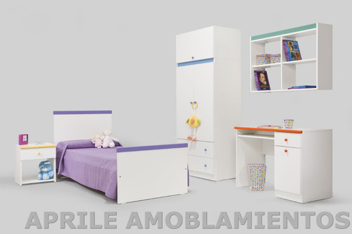 Imagen 3 de 5 de Ropero Placard Con Baulera Juvenil Infantil Fabrica