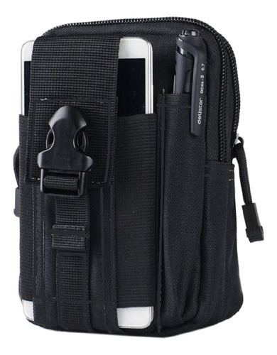 Bolso Modular Porta Celular Molle Preta Acolchoado