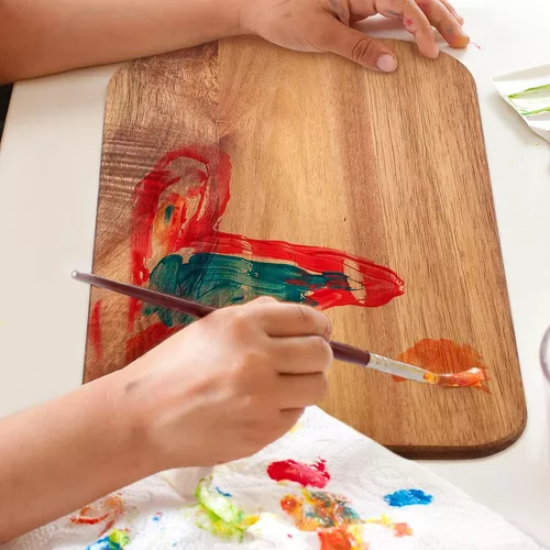 Juego de 18 tablas de cortar lisas con asas, grabado láser, tabla de servir  charcutería de madera, tabla de cocina a granel para bricolaje