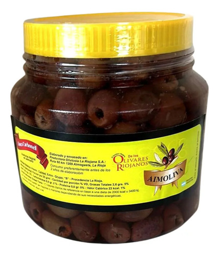 Aceitunas Negras La Bouza Premium Descarozadas Pote 1 Kilo