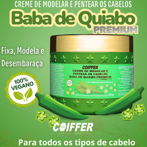 Creme De Modelar E Pentear Os Cabelos Coiffer Baba De Quiabo