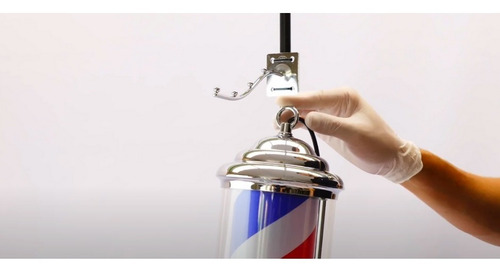 Caramelo Giratorio Para Barbería Con Luz Led Mini
