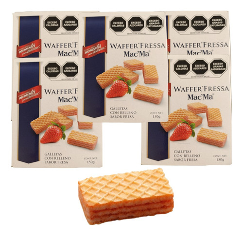 Galletas Wafer Fresa 150 G Mac Ma